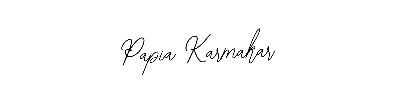 You should practise on your own different ways (Bearetta-2O07w) to write your name (Papia Karmakar) in signature. don't let someone else do it for you. Papia Karmakar signature style 12 images and pictures png