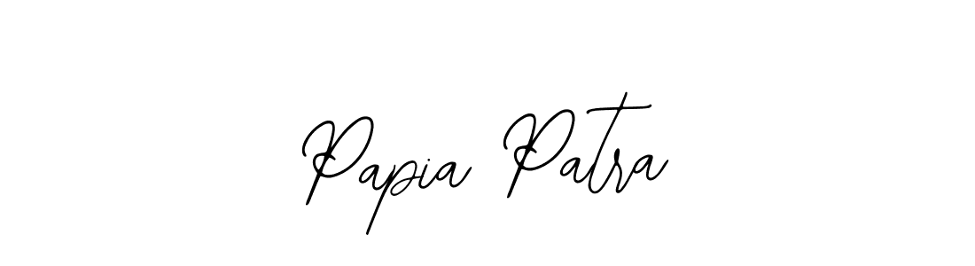 How to make Papia Patra name signature. Use Bearetta-2O07w style for creating short signs online. This is the latest handwritten sign. Papia Patra signature style 12 images and pictures png