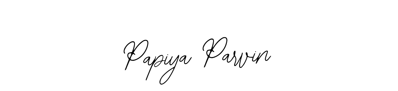 How to make Papiya Parvin name signature. Use Bearetta-2O07w style for creating short signs online. This is the latest handwritten sign. Papiya Parvin signature style 12 images and pictures png