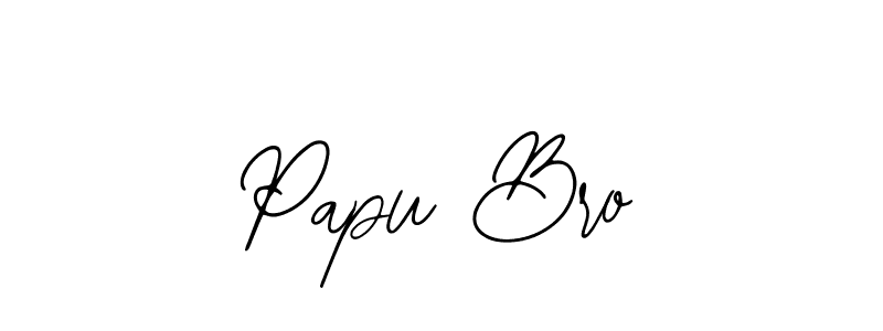 You should practise on your own different ways (Bearetta-2O07w) to write your name (Papu Bro) in signature. don't let someone else do it for you. Papu Bro signature style 12 images and pictures png