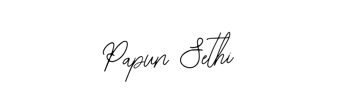 Use a signature maker to create a handwritten signature online. With this signature software, you can design (Bearetta-2O07w) your own signature for name Papun Sethi. Papun Sethi signature style 12 images and pictures png
