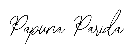 Create a personalized artistic stamp with Papuna Parida in Bearetta-2O07w font. Perfect for visual artists, designers, and influencers. Papuna Parida signature style 12 images and pictures png