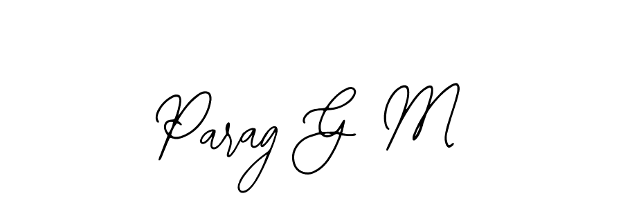 This is the best signature style for the Parag G M name. Also you like these signature font (Bearetta-2O07w). Mix name signature. Parag G M signature style 12 images and pictures png