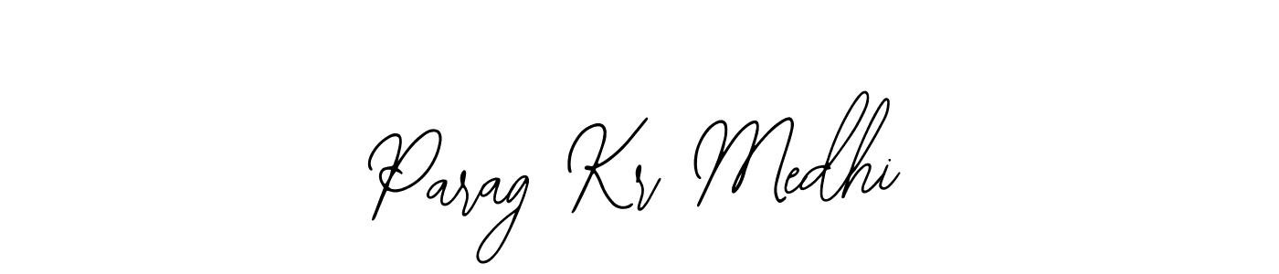 The best way (Bearetta-2O07w) to make a short signature is to pick only two or three words in your name. The name Parag Kr Medhi include a total of six letters. For converting this name. Parag Kr Medhi signature style 12 images and pictures png