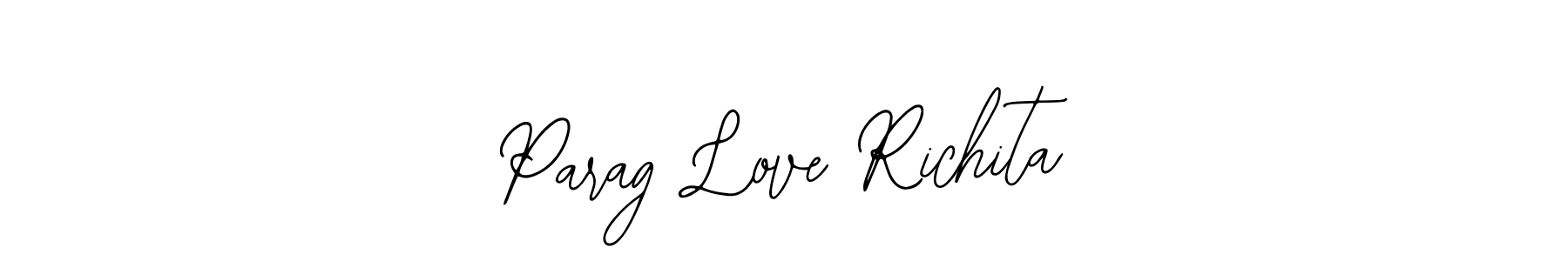 Use a signature maker to create a handwritten signature online. With this signature software, you can design (Bearetta-2O07w) your own signature for name Parag Love Richita. Parag Love Richita signature style 12 images and pictures png