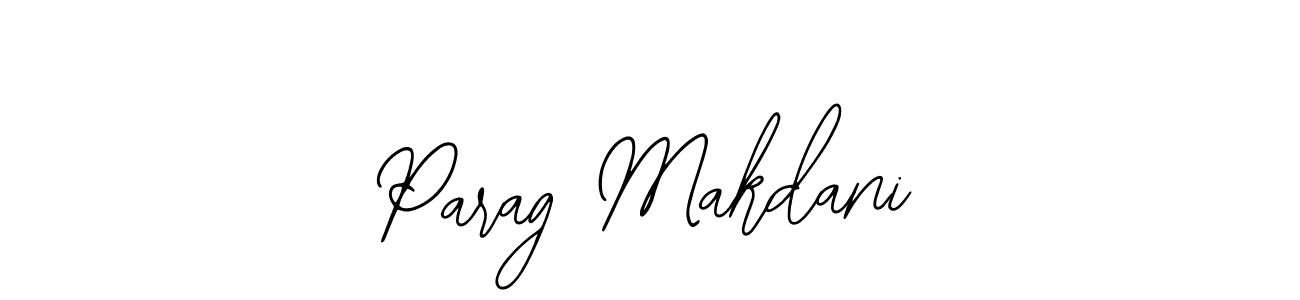 How to make Parag Makdani name signature. Use Bearetta-2O07w style for creating short signs online. This is the latest handwritten sign. Parag Makdani signature style 12 images and pictures png