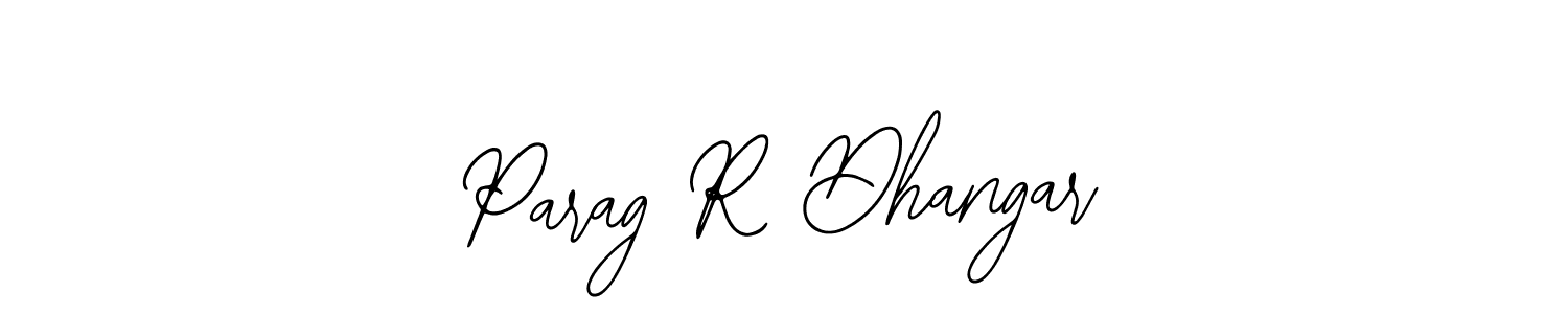 You should practise on your own different ways (Bearetta-2O07w) to write your name (Parag R Dhangar) in signature. don't let someone else do it for you. Parag R Dhangar signature style 12 images and pictures png