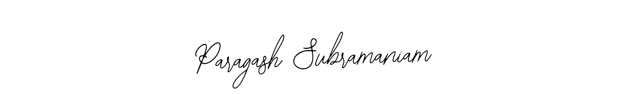 Bearetta-2O07w is a professional signature style that is perfect for those who want to add a touch of class to their signature. It is also a great choice for those who want to make their signature more unique. Get Paragash Subramaniam name to fancy signature for free. Paragash Subramaniam signature style 12 images and pictures png