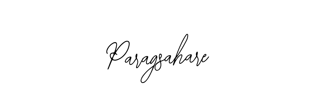 Use a signature maker to create a handwritten signature online. With this signature software, you can design (Bearetta-2O07w) your own signature for name Paragsahare. Paragsahare signature style 12 images and pictures png