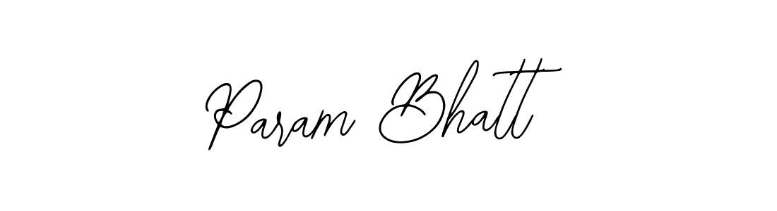 How to make Param Bhatt name signature. Use Bearetta-2O07w style for creating short signs online. This is the latest handwritten sign. Param Bhatt signature style 12 images and pictures png