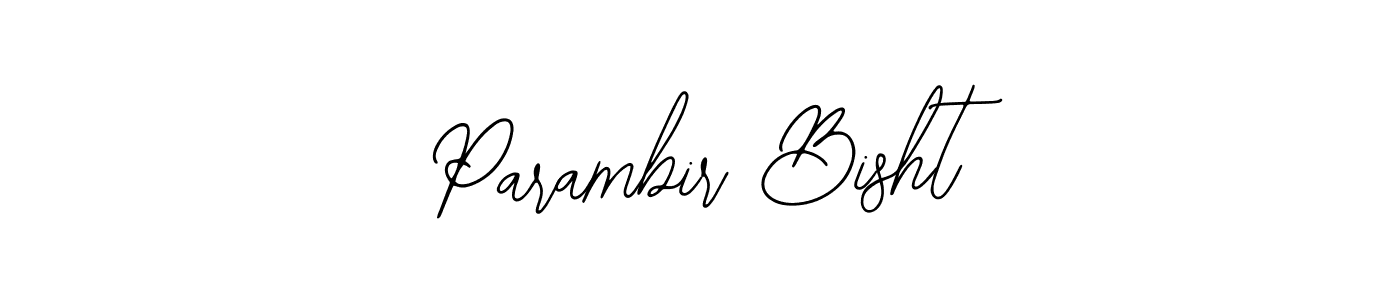How to make Parambir Bisht name signature. Use Bearetta-2O07w style for creating short signs online. This is the latest handwritten sign. Parambir Bisht signature style 12 images and pictures png
