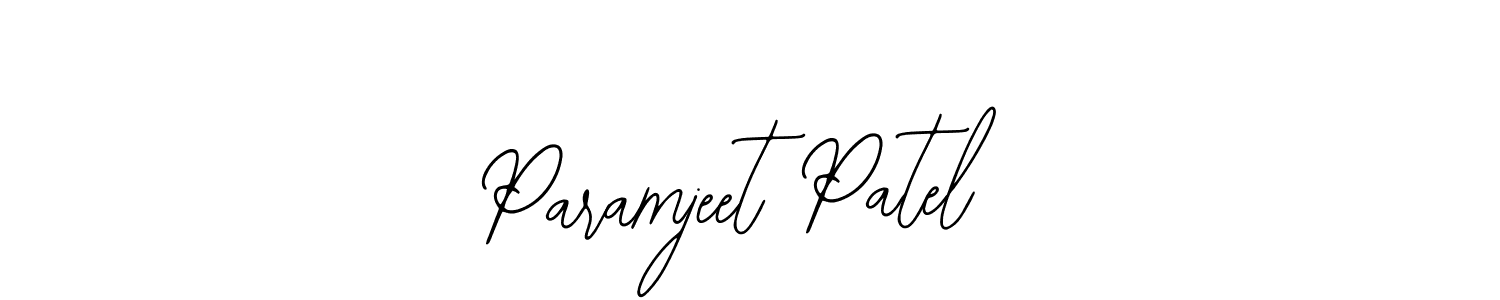 How to make Paramjeet Patel name signature. Use Bearetta-2O07w style for creating short signs online. This is the latest handwritten sign. Paramjeet Patel signature style 12 images and pictures png