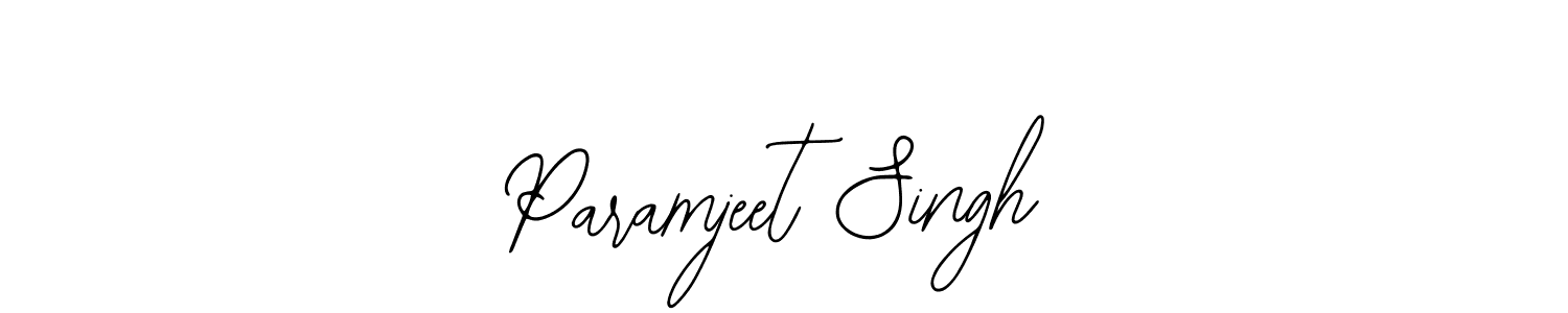 How to make Paramjeet Singh name signature. Use Bearetta-2O07w style for creating short signs online. This is the latest handwritten sign. Paramjeet Singh signature style 12 images and pictures png