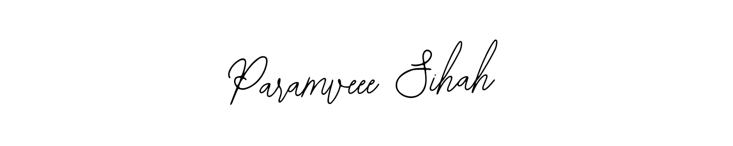 Make a beautiful signature design for name Paramveee Sihah. With this signature (Bearetta-2O07w) style, you can create a handwritten signature for free. Paramveee Sihah signature style 12 images and pictures png