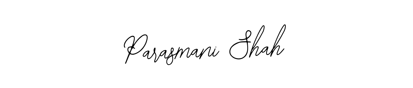 if you are searching for the best signature style for your name Parasmani Shah. so please give up your signature search. here we have designed multiple signature styles  using Bearetta-2O07w. Parasmani Shah signature style 12 images and pictures png