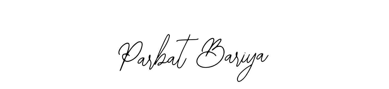 The best way (Bearetta-2O07w) to make a short signature is to pick only two or three words in your name. The name Parbat Bariya include a total of six letters. For converting this name. Parbat Bariya signature style 12 images and pictures png
