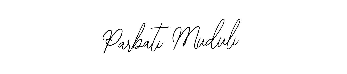 Make a beautiful signature design for name Parbati Muduli. With this signature (Bearetta-2O07w) style, you can create a handwritten signature for free. Parbati Muduli signature style 12 images and pictures png