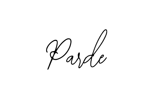 How to make Parde name signature. Use Bearetta-2O07w style for creating short signs online. This is the latest handwritten sign. Parde signature style 12 images and pictures png