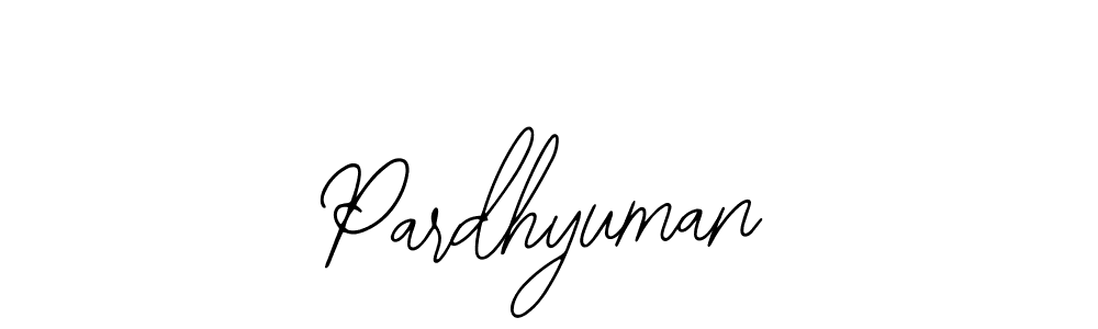 Use a signature maker to create a handwritten signature online. With this signature software, you can design (Bearetta-2O07w) your own signature for name Pardhyuman. Pardhyuman signature style 12 images and pictures png