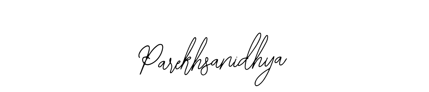 Also we have Parekhsanidhya name is the best signature style. Create professional handwritten signature collection using Bearetta-2O07w autograph style. Parekhsanidhya signature style 12 images and pictures png