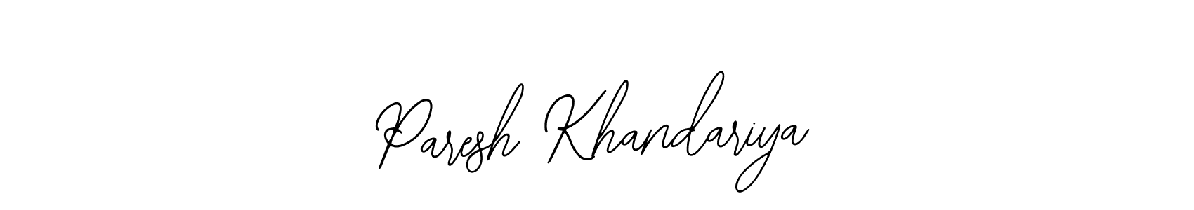 Use a signature maker to create a handwritten signature online. With this signature software, you can design (Bearetta-2O07w) your own signature for name Paresh Khandariya. Paresh Khandariya signature style 12 images and pictures png