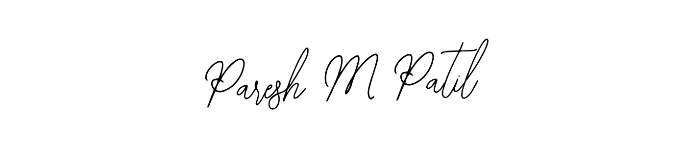 How to make Paresh M Patil name signature. Use Bearetta-2O07w style for creating short signs online. This is the latest handwritten sign. Paresh M Patil signature style 12 images and pictures png