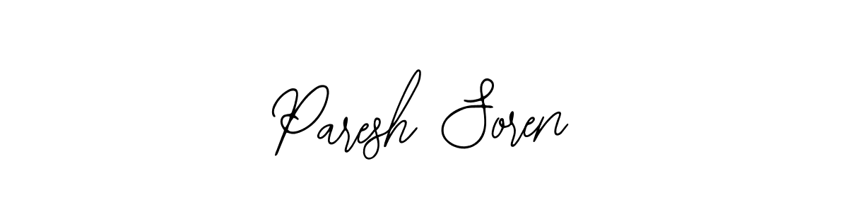 The best way (Bearetta-2O07w) to make a short signature is to pick only two or three words in your name. The name Paresh Soren include a total of six letters. For converting this name. Paresh Soren signature style 12 images and pictures png