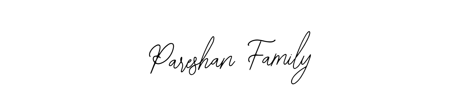 Bearetta-2O07w is a professional signature style that is perfect for those who want to add a touch of class to their signature. It is also a great choice for those who want to make their signature more unique. Get Pareshan Family name to fancy signature for free. Pareshan Family signature style 12 images and pictures png