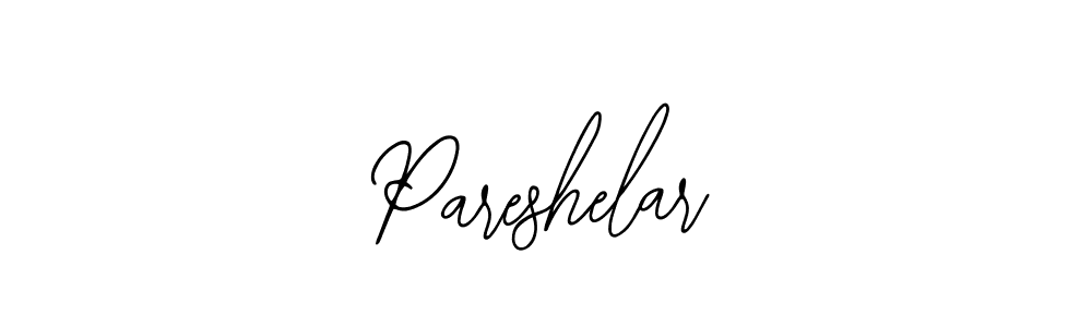 How to make Pareshelar signature? Bearetta-2O07w is a professional autograph style. Create handwritten signature for Pareshelar name. Pareshelar signature style 12 images and pictures png