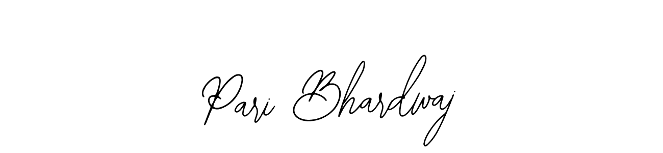 Use a signature maker to create a handwritten signature online. With this signature software, you can design (Bearetta-2O07w) your own signature for name Pari Bhardwaj. Pari Bhardwaj signature style 12 images and pictures png