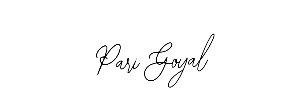 The best way (Bearetta-2O07w) to make a short signature is to pick only two or three words in your name. The name Pari Goyal include a total of six letters. For converting this name. Pari Goyal signature style 12 images and pictures png