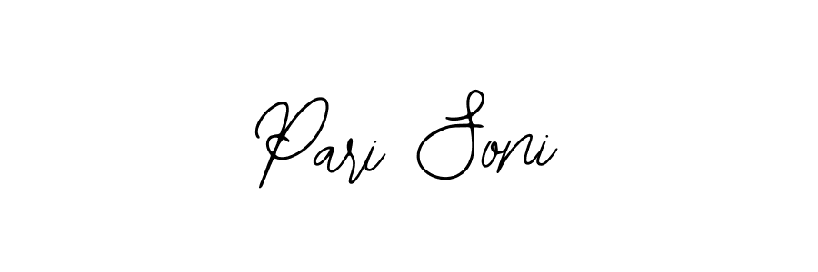 Design your own signature with our free online signature maker. With this signature software, you can create a handwritten (Bearetta-2O07w) signature for name Pari Soni. Pari Soni signature style 12 images and pictures png