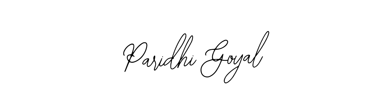 Bearetta-2O07w is a professional signature style that is perfect for those who want to add a touch of class to their signature. It is also a great choice for those who want to make their signature more unique. Get Paridhi Goyal name to fancy signature for free. Paridhi Goyal signature style 12 images and pictures png
