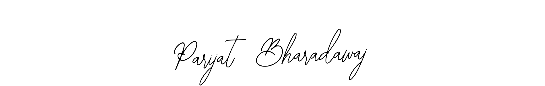 How to make Parijat  Bharadawaj name signature. Use Bearetta-2O07w style for creating short signs online. This is the latest handwritten sign. Parijat  Bharadawaj signature style 12 images and pictures png