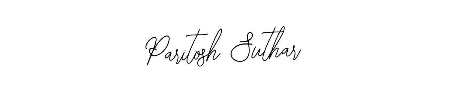 You should practise on your own different ways (Bearetta-2O07w) to write your name (Paritosh Suthar) in signature. don't let someone else do it for you. Paritosh Suthar signature style 12 images and pictures png