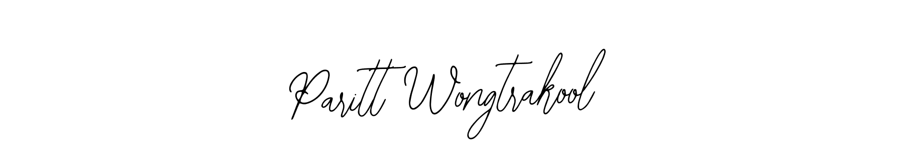 How to make Paritt Wongtrakool name signature. Use Bearetta-2O07w style for creating short signs online. This is the latest handwritten sign. Paritt Wongtrakool signature style 12 images and pictures png