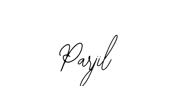 How to make Parjil name signature. Use Bearetta-2O07w style for creating short signs online. This is the latest handwritten sign. Parjil signature style 12 images and pictures png