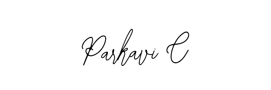 How to make Parkavi C name signature. Use Bearetta-2O07w style for creating short signs online. This is the latest handwritten sign. Parkavi C signature style 12 images and pictures png