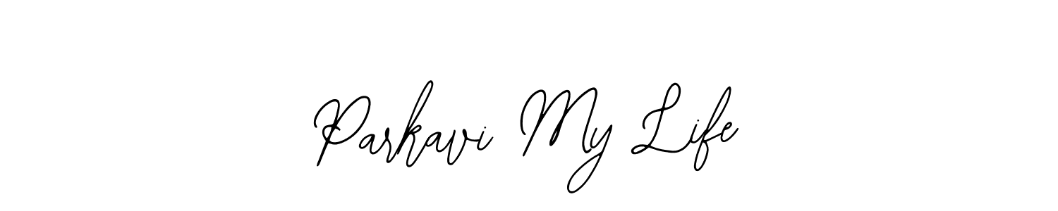 The best way (Bearetta-2O07w) to make a short signature is to pick only two or three words in your name. The name Parkavi My Life include a total of six letters. For converting this name. Parkavi My Life signature style 12 images and pictures png