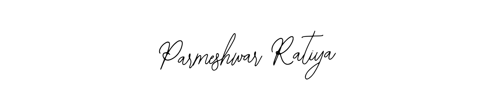 The best way (Bearetta-2O07w) to make a short signature is to pick only two or three words in your name. The name Parmeshwar Ratiya include a total of six letters. For converting this name. Parmeshwar Ratiya signature style 12 images and pictures png