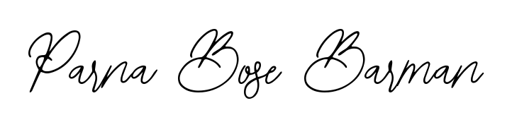The Bearetta-2O07w typeface gives name Parna Bose Barman a refined look. Suitable for certificates, diplomas, and official verification. Parna Bose Barman signature style 12 images and pictures png