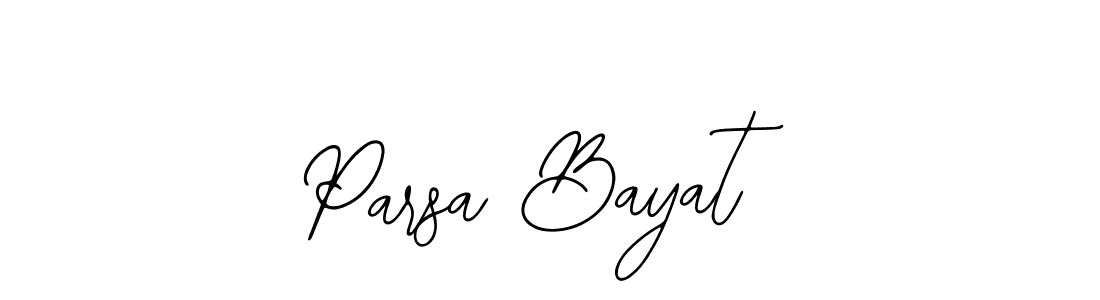 Make a beautiful signature design for name Parsa Bayat. Use this online signature maker to create a handwritten signature for free. Parsa Bayat signature style 12 images and pictures png