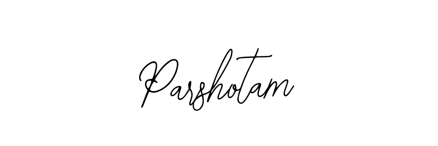 How to make Parshotam name signature. Use Bearetta-2O07w style for creating short signs online. This is the latest handwritten sign. Parshotam signature style 12 images and pictures png