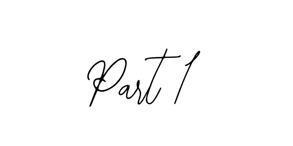 How to Draw Part 1 signature style? Bearetta-2O07w is a latest design signature styles for name Part 1. Part 1 signature style 12 images and pictures png