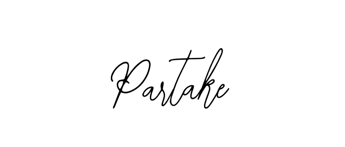 The best way (Bearetta-2O07w) to make a short signature is to pick only two or three words in your name. The name Partake include a total of six letters. For converting this name. Partake signature style 12 images and pictures png