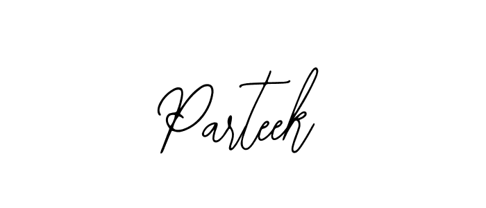 Use a signature maker to create a handwritten signature online. With this signature software, you can design (Bearetta-2O07w) your own signature for name Parteek. Parteek signature style 12 images and pictures png