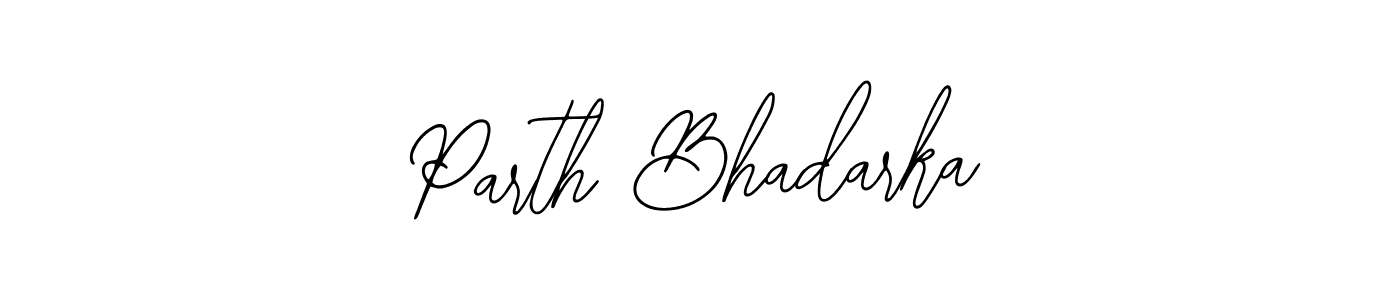 Make a beautiful signature design for name Parth Bhadarka. With this signature (Bearetta-2O07w) style, you can create a handwritten signature for free. Parth Bhadarka signature style 12 images and pictures png