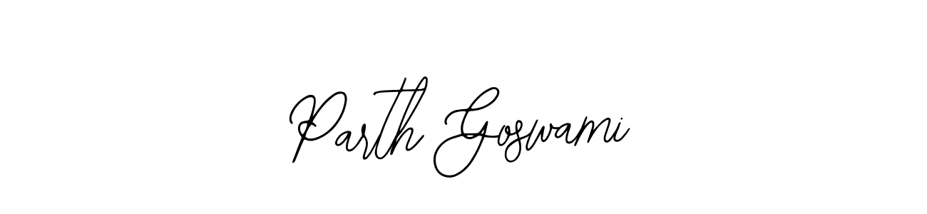 How to make Parth Goswami name signature. Use Bearetta-2O07w style for creating short signs online. This is the latest handwritten sign. Parth Goswami signature style 12 images and pictures png