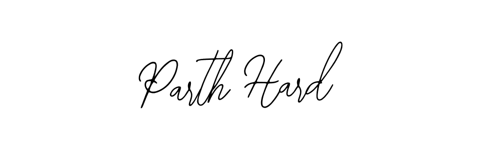 How to make Parth Hard name signature. Use Bearetta-2O07w style for creating short signs online. This is the latest handwritten sign. Parth Hard signature style 12 images and pictures png