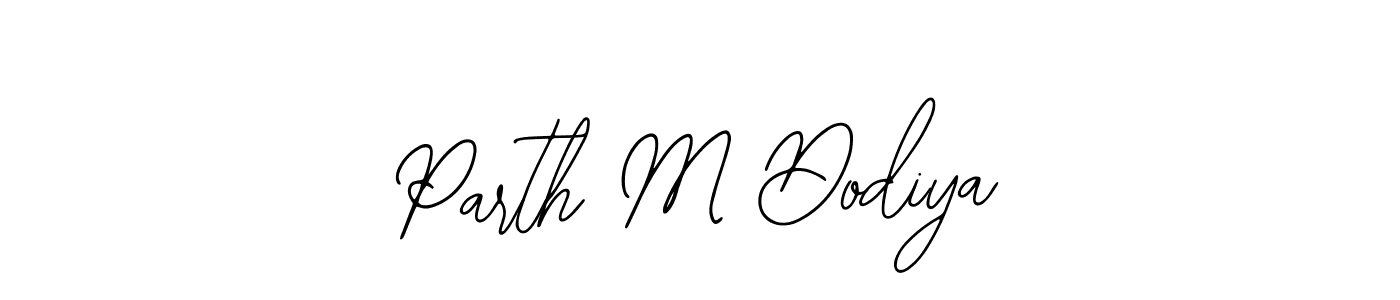 if you are searching for the best signature style for your name Parth M Dodiya. so please give up your signature search. here we have designed multiple signature styles  using Bearetta-2O07w. Parth M Dodiya signature style 12 images and pictures png